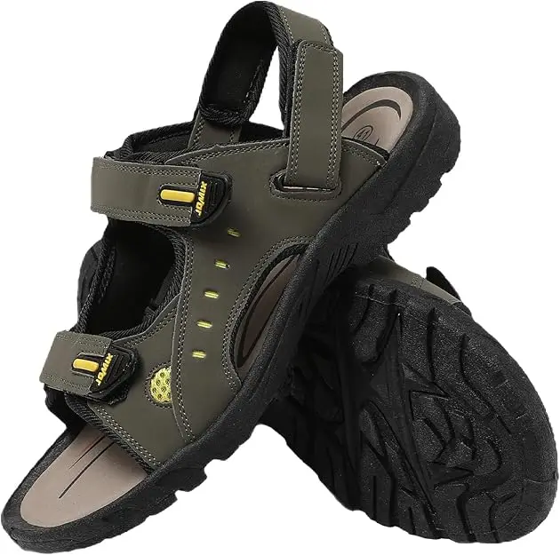 Open Toe Outdoor Non-Slip Buckle Strap Men's High Quality Handmade Flat Leather Slippers Men Cork Casual Sandals Beach Shoe