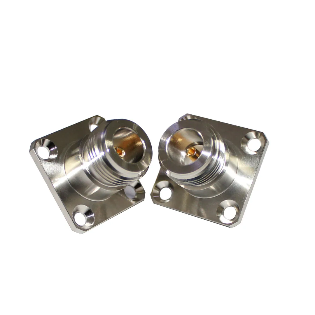 product n kf rf coaxial connector four hole flange n female connector-1