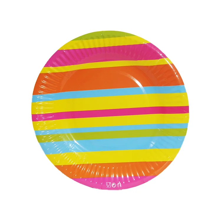 Disposable Tableware Paper Plates Raw Material Recycled Birthday Plate Dish Home Party Hotel Restaurant