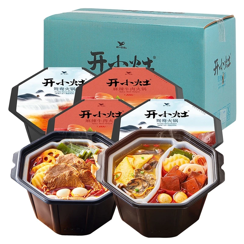 405g Instant Spicy Beef Self Heating Hot Pot Food Ready To Eat Heating