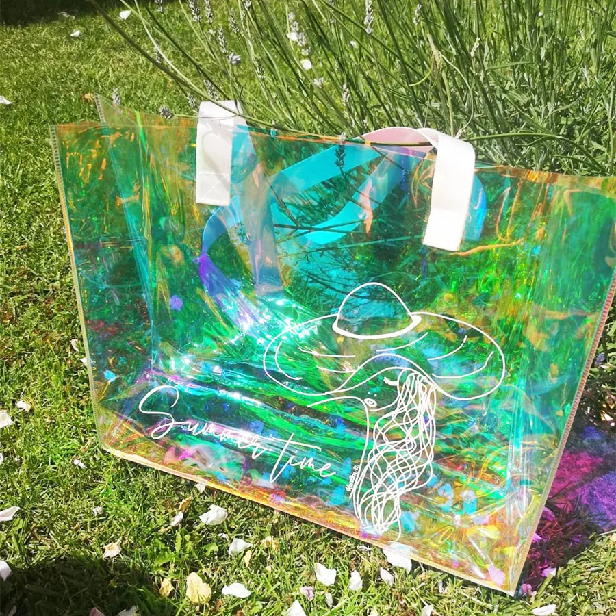 Custom Holographic Beach Bag with Logo