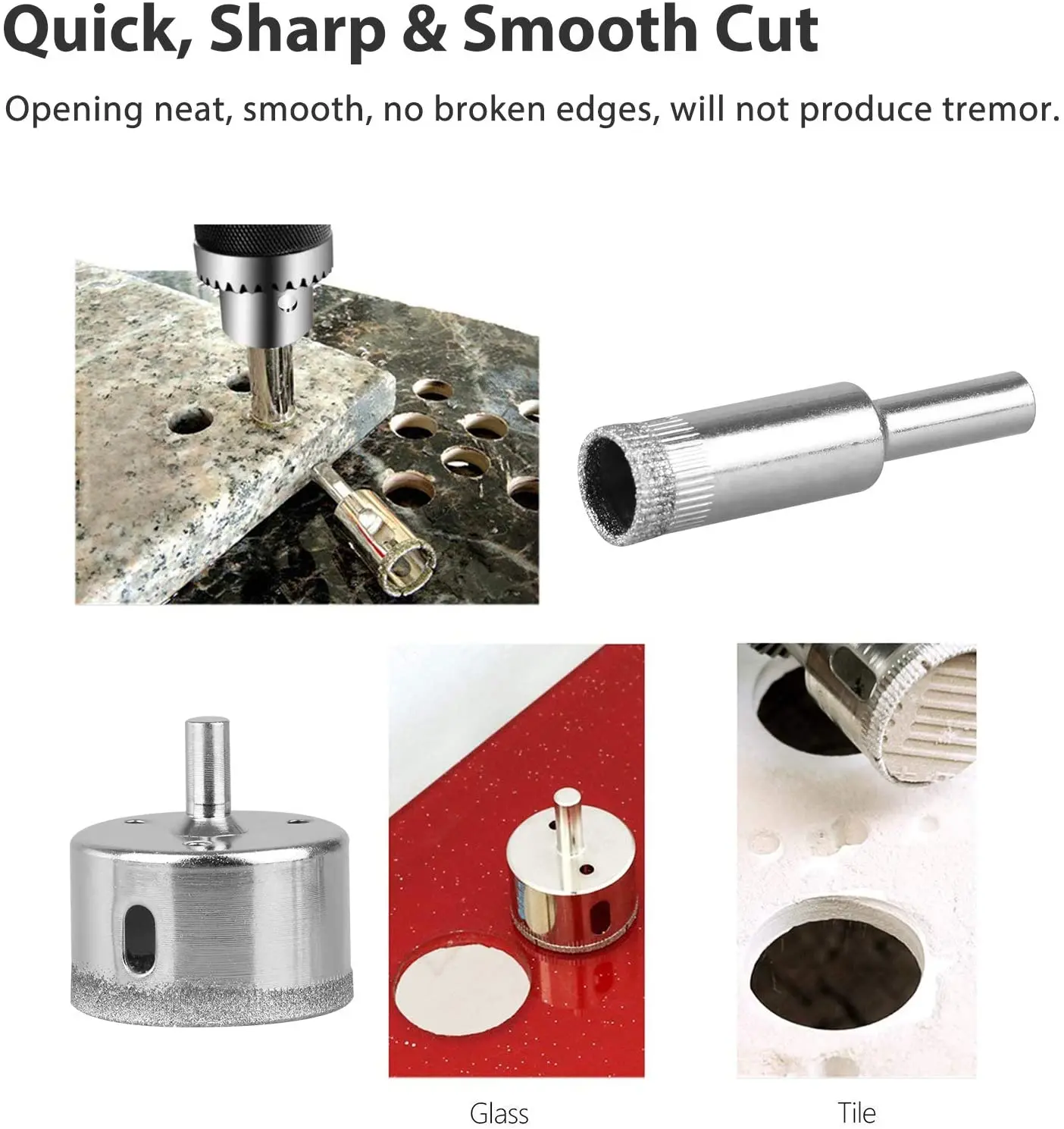 6-50 мм 10 шт. высокое качество фарфоровая плитка Отверстие пила мрамор стекло сверление алмазное Резак