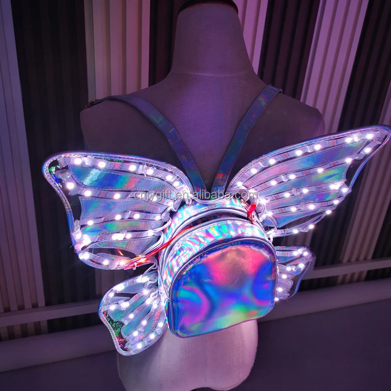 Glowing Butterfly Wings Backpack - Perfect for Night Events display picture 3
