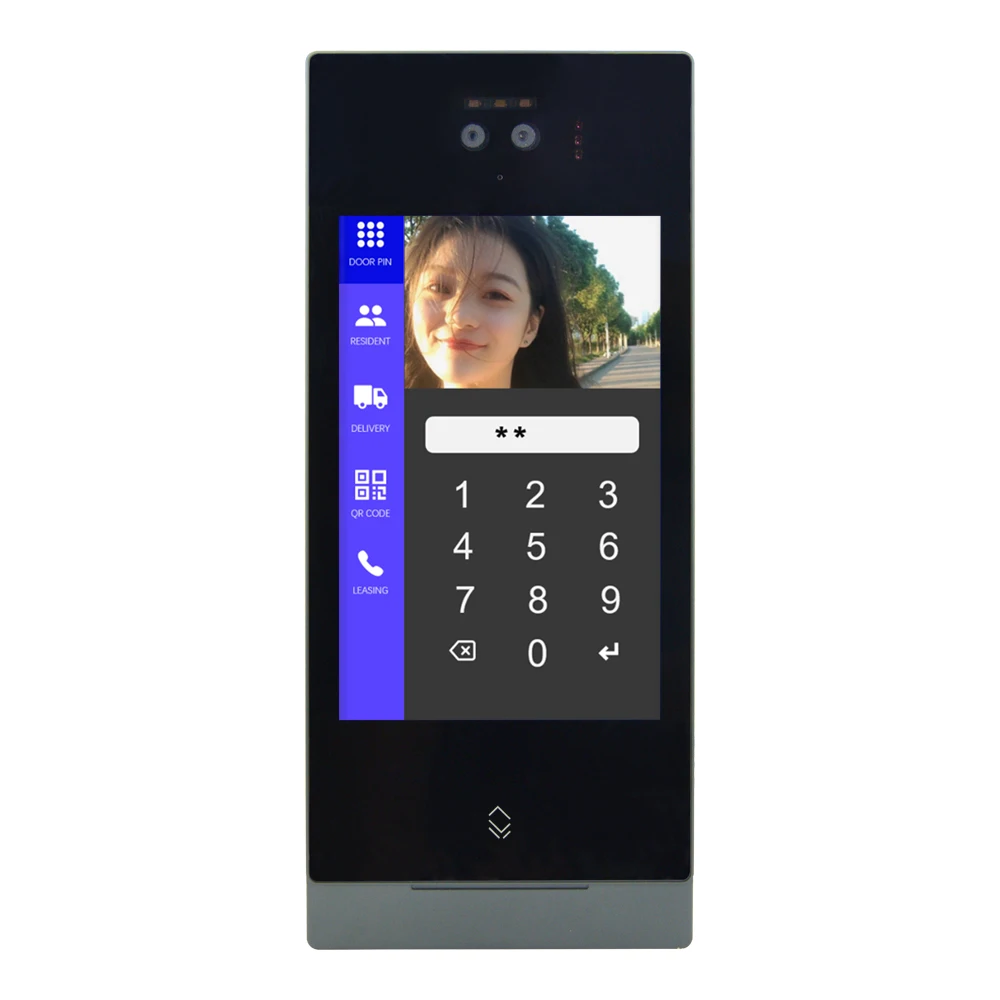 WiFi Building System with Smart Phone App Control HD Image Wireless 7inch Indoor Monitor Touch Screen 2 Ways Intercom