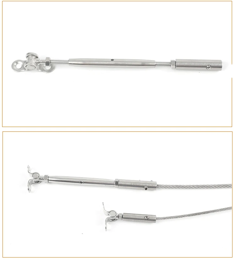 180 Adjustable Angle Wire Rope Cable Railing Hardware Toggle Turnbuckle