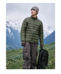 2023FW Pelliot Winter Down Jacket 800 Filling Stand Collar Nylon Waterproof Custom Men Standard Adults Winter Clothing for Men