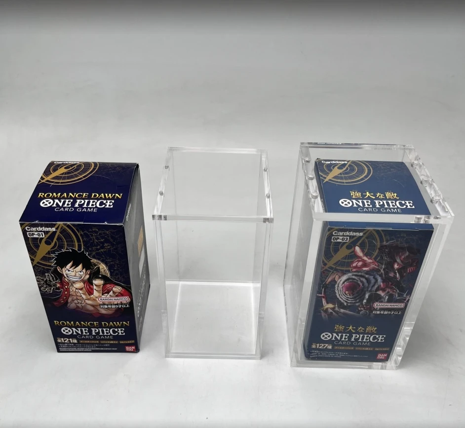 one piece booster box acrylic case Japanese LOGANS POKESHIP It does fit OP One Piece Booster Box