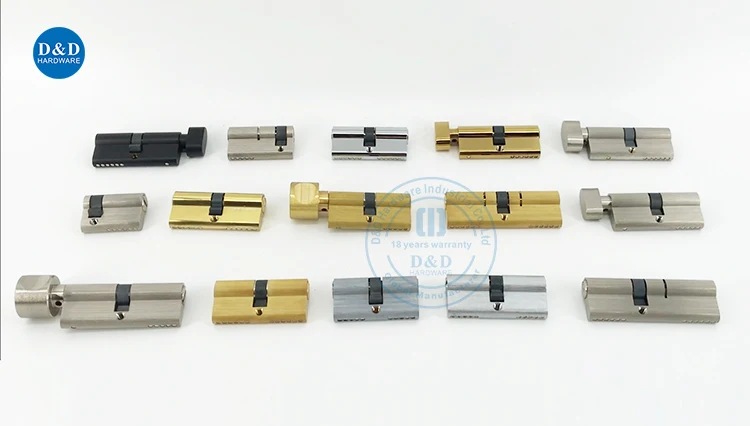 Euro Profile High Security 60/65/70/80 mm 6-Pins Brass Master Key Double Lock Door Cylinder