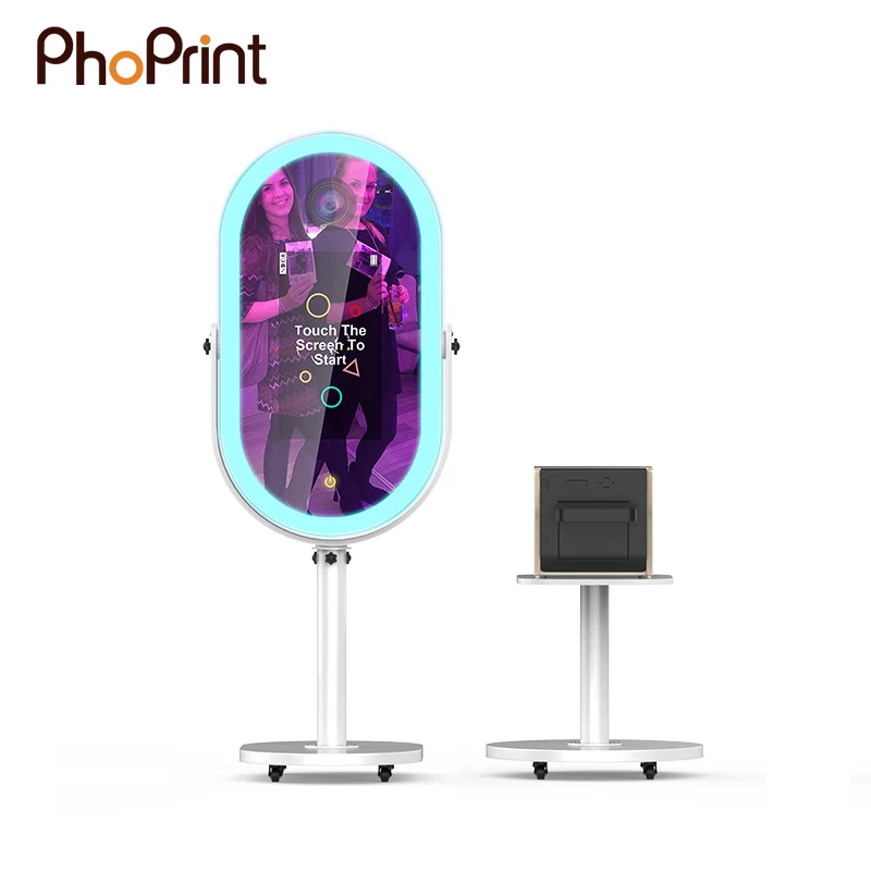 Portable Selfie Fotomation Station Touch Screen Magic Mirror Photo Booth Compatible with Camera for Sale