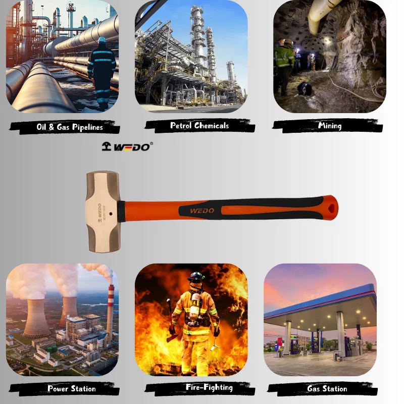 WEDO BAM ATEX FM Certificate Non-sparking Aluminium Bronze Beryllium Copper Sledge Hammer