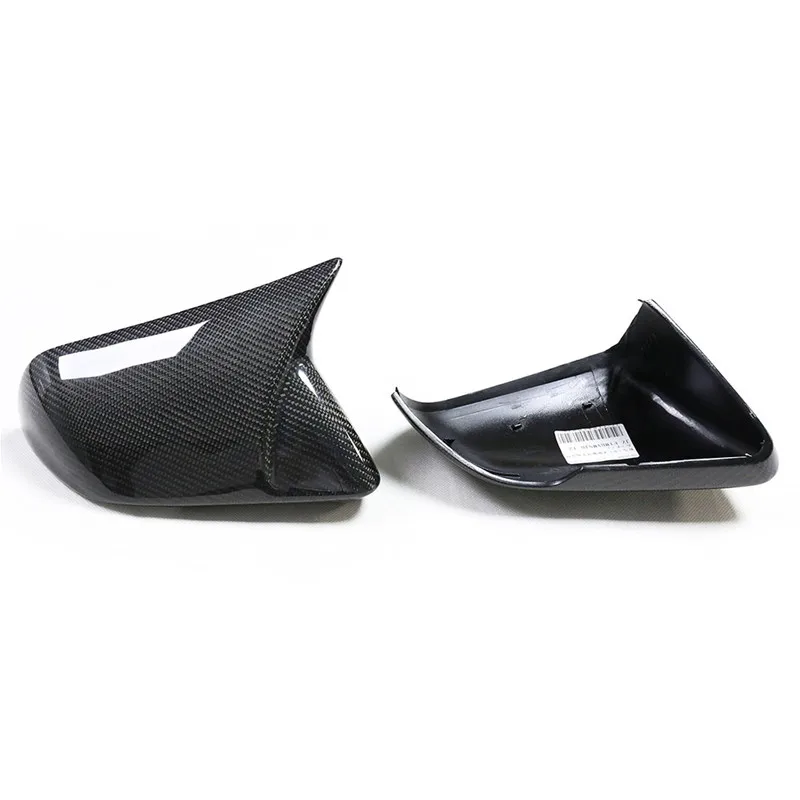Sleek Gloss Black Carbon Fiber Look Rearview Mirror Covers For Ford Mustang 2015-2022 – Easy DIY Install