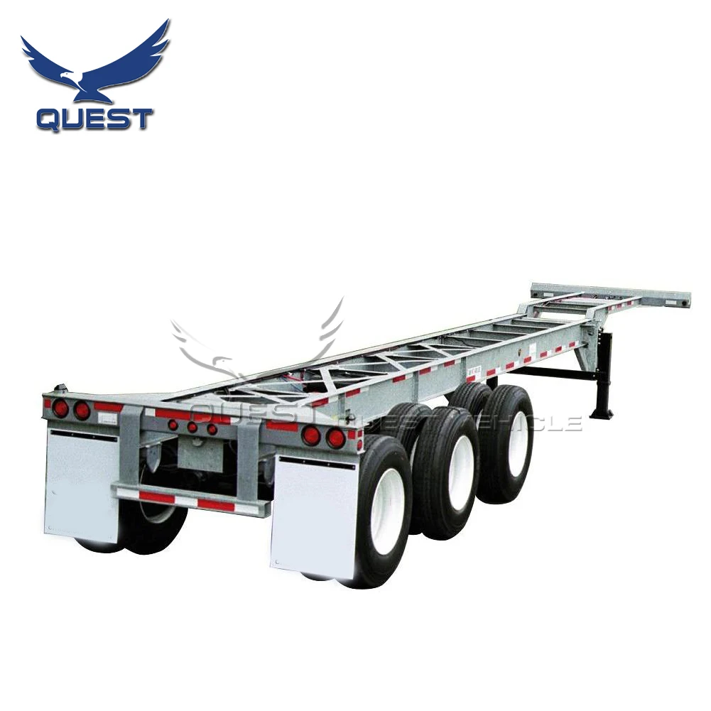 2軸軽量トレーラー20フィート40フィートグースネックスケルトン
