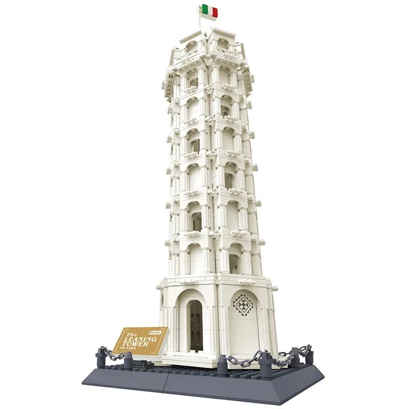 Wange Leaning Tower of Pisa Building Blocks Lego Set 1392pcs, OEM