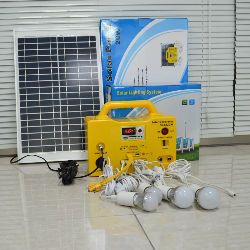 DC 12V portable off grid solar panel power energy system for home use from China supplier