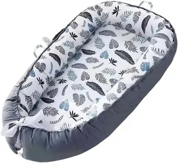Cotton Baby Lounger for Newborn Baby Nest Cover for 0-12 Month Portable Nest Sleeper Cover for Infant with 100% Cotton Muslin
