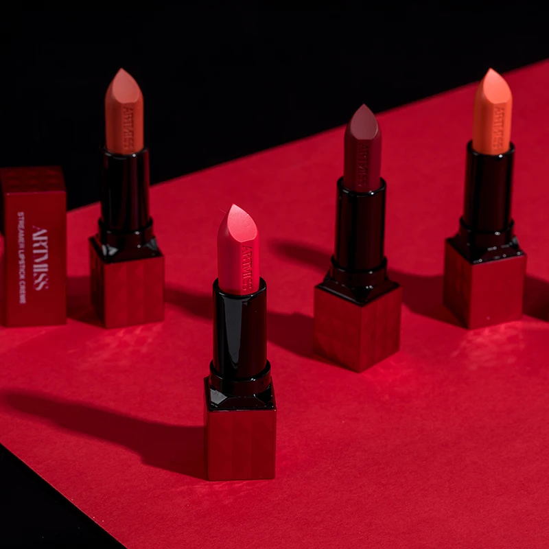 ARTMISS Lipstick Brand Custom Cosmetics Waterproof Vegan Red Lipstick Tubes Private Label Matte Lipstick