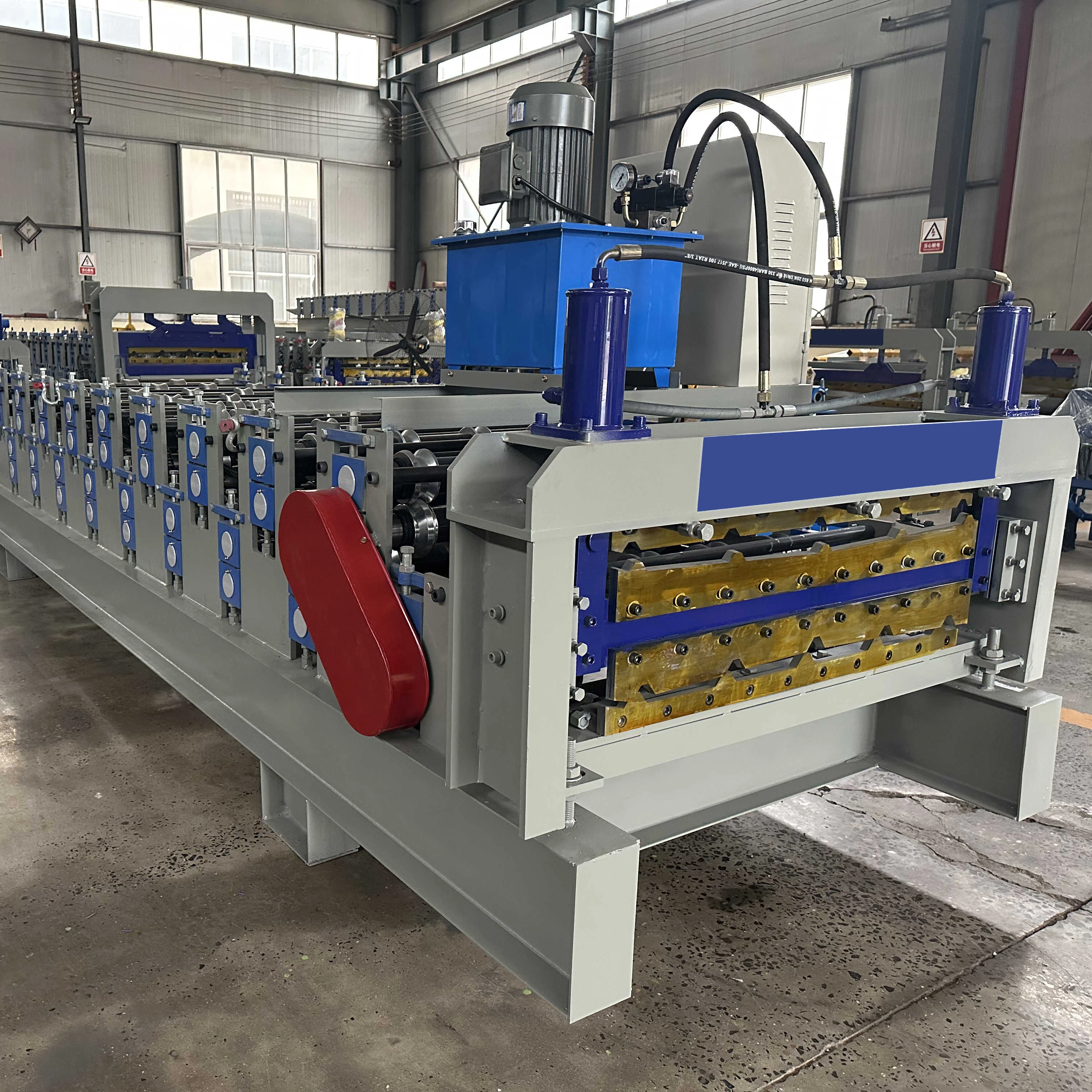 Factory Customized  Automatic Roofing Sheet Bending m Achine Steel Wall Tile m Aking Roll Forming m Achine