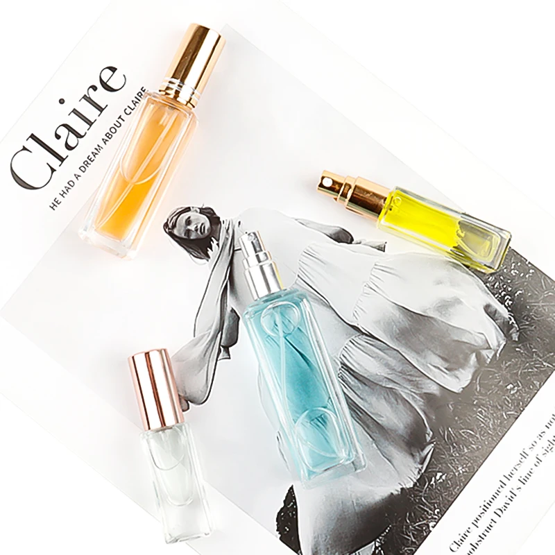 Transparent 3ml 5ml 10ml 20ml 30ml 100ml Fragrance Rectangle Spray Perfume Glass Bottles