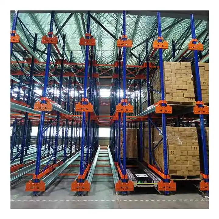 Energy-Efficient Automatic Storage Warehouse Rack System Industrial Racks Pallet Radio Shuttle Racking With Two-Way Shuttle Cars