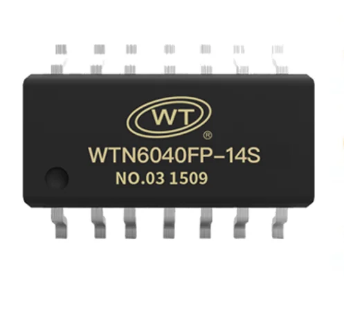 WTN6040FP-14S Voice Ic Support One-Line/Two-Line Serial Port Voice Recognition Ic Melody Chip for Toy