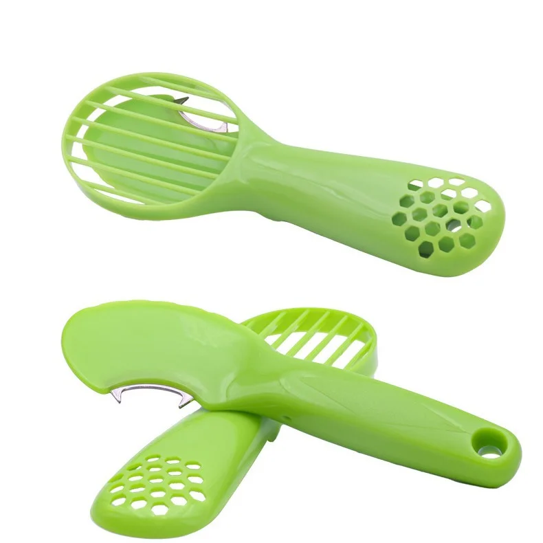 2 Pieces Avocado Slicer Tool Multifunctional Avocado Knife Avocado Peeler Scoop with Comfort-Grip Handle