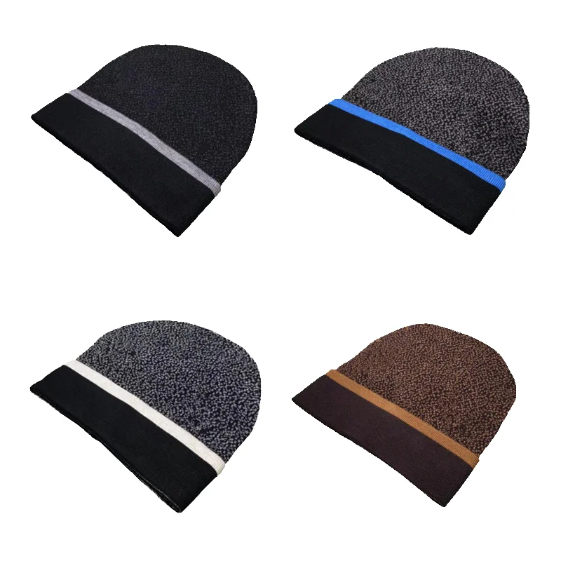 Autumn Winter Jacquard Knitted Hat for Men Women Designer Bonnet Character Pattern Warm Gorras Cuffed Beanie