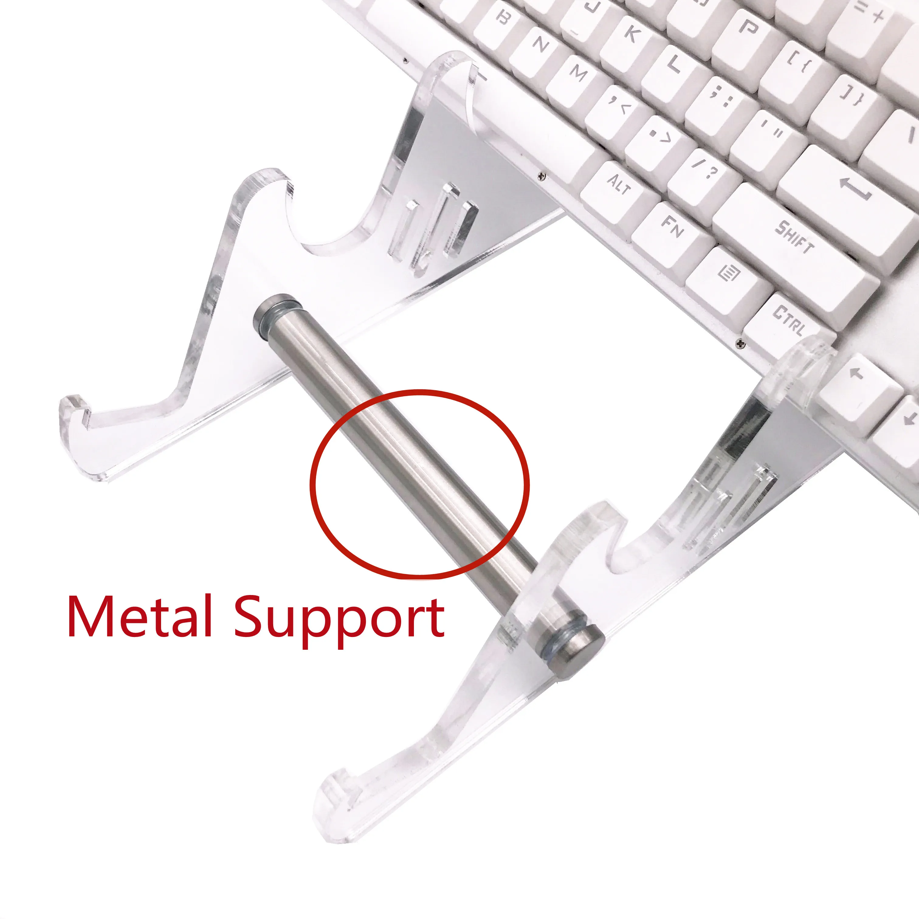 Triple Tier Transparent Acrylic Mechanical Keyboard Stand For Gaming Keyboard Display Storage