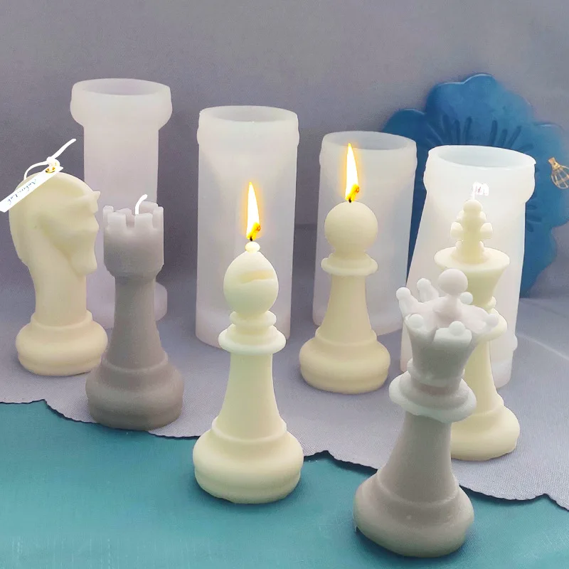 Decoration International Chess Silicone Molds UV Epoxy Resin Checkerboard  Mould