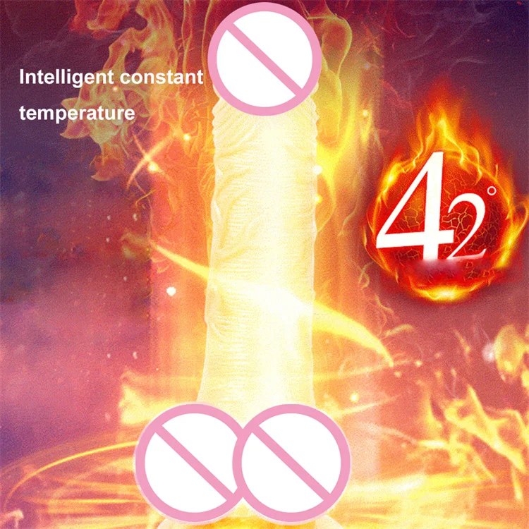 Telescopic Vibrating Thrusting Realistic Dildo Female Masturbation With Suction Heating Penis Remote Control Dick for Women