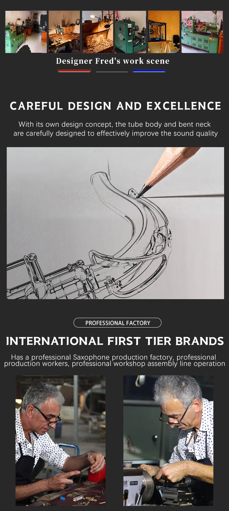 Popular Grade Classic Structure Gold Lacquer Rsax3ii Alto Baritone