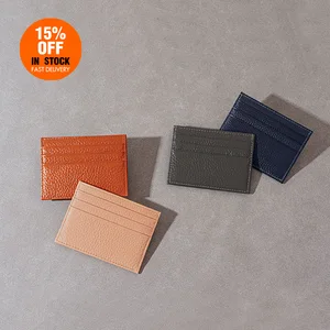 Factory Wholesale 2026 New in Stock Vintage Fashion Money Clip Card Card Holder Wallet for Ladies Genuine Leather