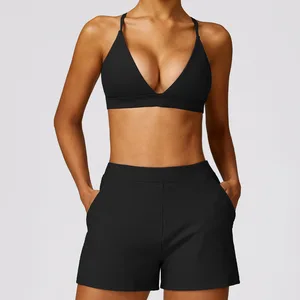 2026 Women 2 Piece Ribbed Yoga Set Sports Bra Flare Leggings Active Wear Pants Gym Fitness Yoga Set