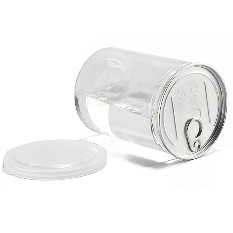 Cosmetic Jars Food Storage Container 8Oz 250Ml 300Ml 500Ml Clear Pet Plastic Jars With Screw Top Lids