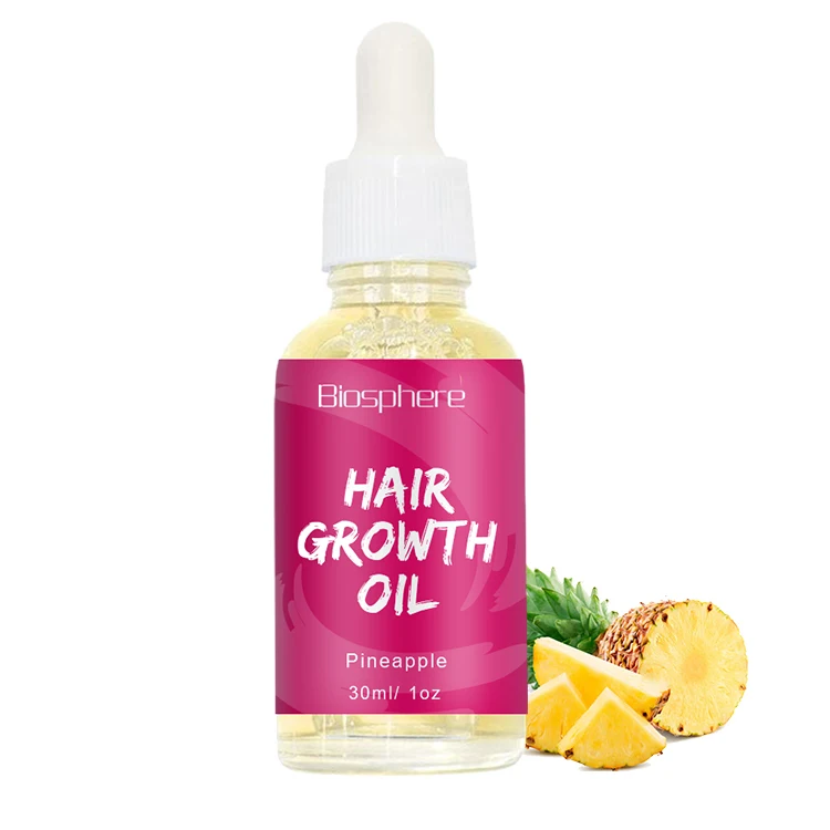Оптовая продажа, пользовательская этикетка, товары для волос, сыворотка, ананас, масло для роста волос