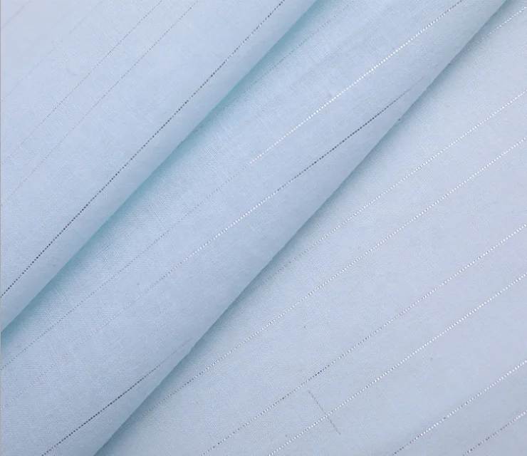 Оптовая продажа ткань из муслина и хлопка с люрексом в полоску окрашенная для