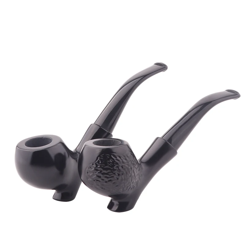 High Quality Ebony Wood Smoking Pipe Wholesale Handmade Wooden Smoking Pipe Tobacco for Smoking