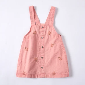 Wholesale Girls Dresses Lolita Kids Clothes Plant-Dyed Natural-Dyed Sleeveless Embroidered Decorative Embellishments Children