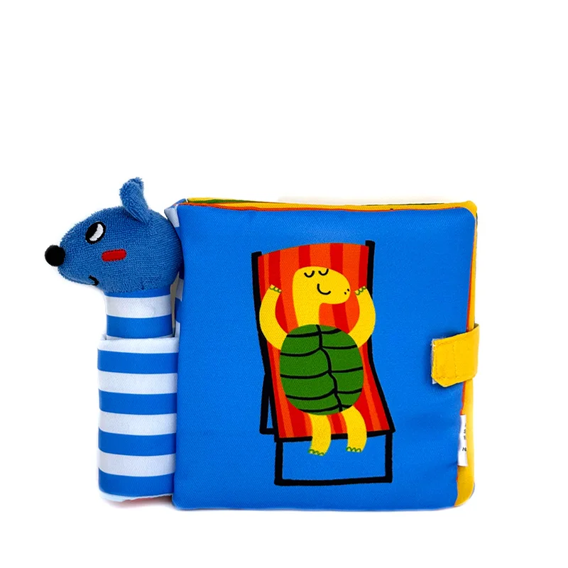 Livro macio personalizado para bebês, brinquedos educativos para lactentes, livro sonoro macio, quebra-cabeças educativos em papel e tecido