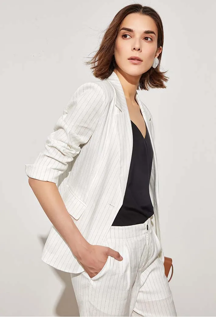 Кулирный Гладкий полосатая льняная вискозная ткань для рубашек Тонкий деловой костюм тонкий полоса ткани сенатор нигерийском стиле мужчин