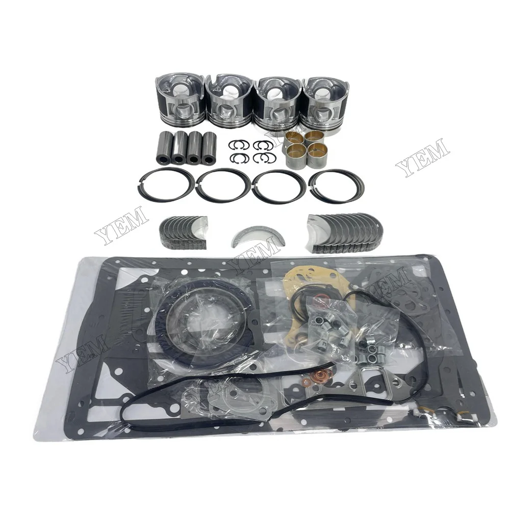 Overhaul Kit With Cylinder Gaskets Piston Rings Bearings Fit for Mitsubishi D04F Engine Parts