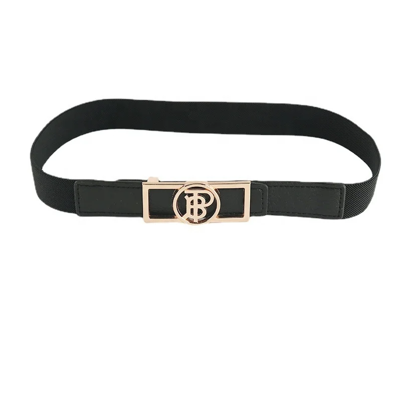 High Quality 2.5cm Width Ladies  Buckle Waist Belts  Elastic  Dress Belt