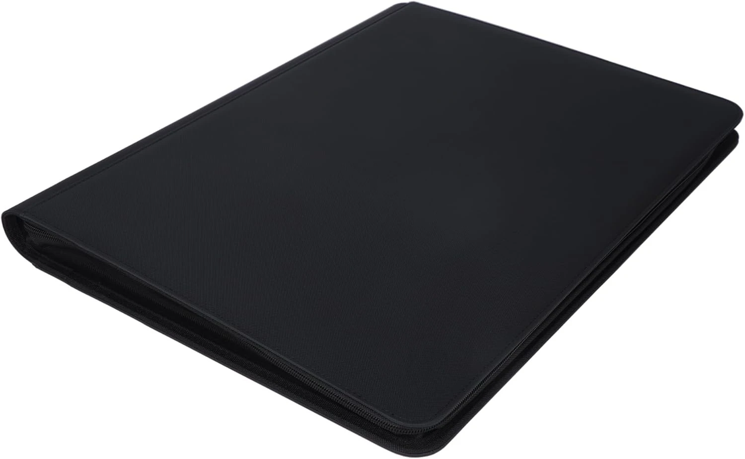 16-Pocket Toploader Binder in Black Durable PU Material Holds 640 3'' X 4''  Cards-Toploader Binder with Sleeves