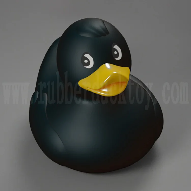 7 см мини рекламная черная резиновая утка с принтом логотипа дешевая игрушка для ванны плавающая
