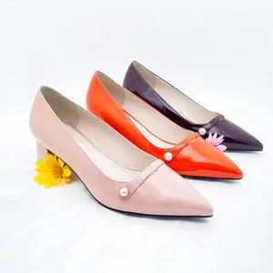 Walking Style Shoes New Fashion Reliable Leather Shoes Manufacturer Women High Heel Shoes