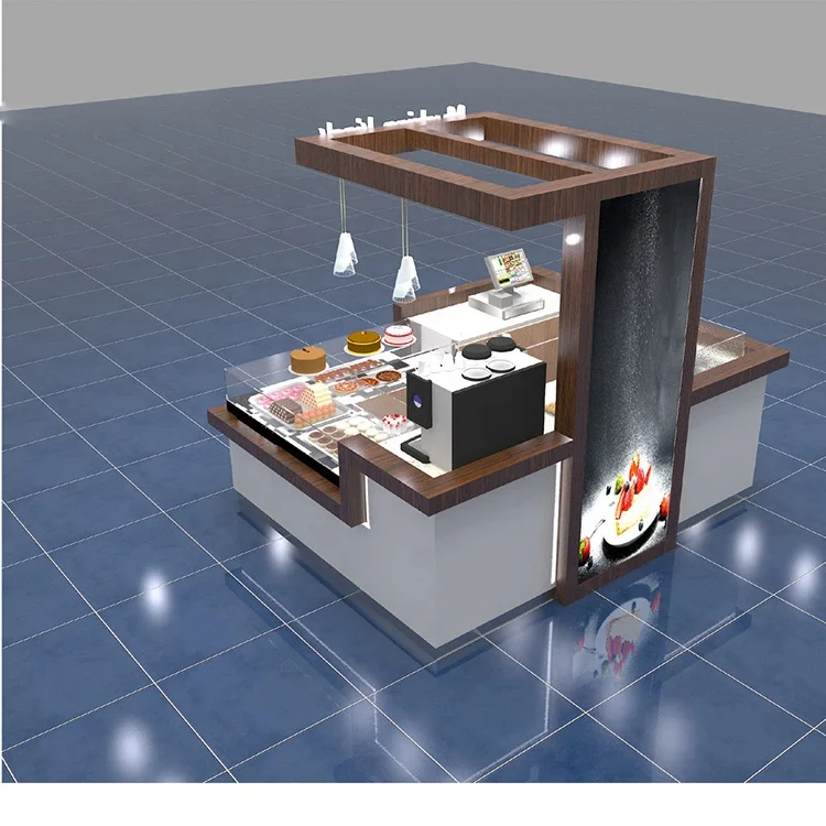 Free Design Juice bar Display for Shopping Mall Ice Cream Kiosk for Sale
