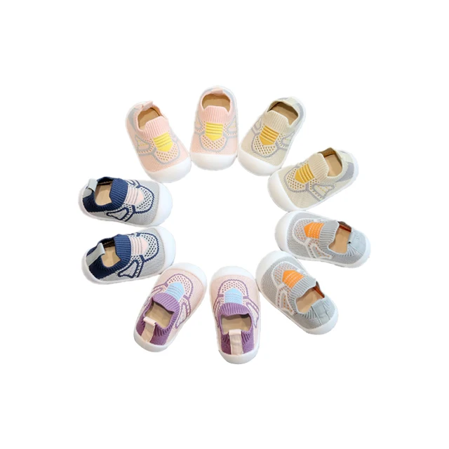 Spring and Autumn baby non-slip soft-soled baby shoes breathable mesh socks shoes one-step baby toddler shoes