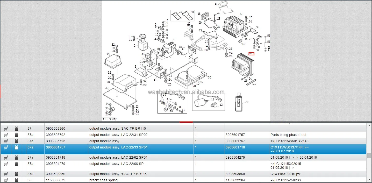 Used Forklift Part 3903601757 Output Module for Linde R10C R12C R14C ...
