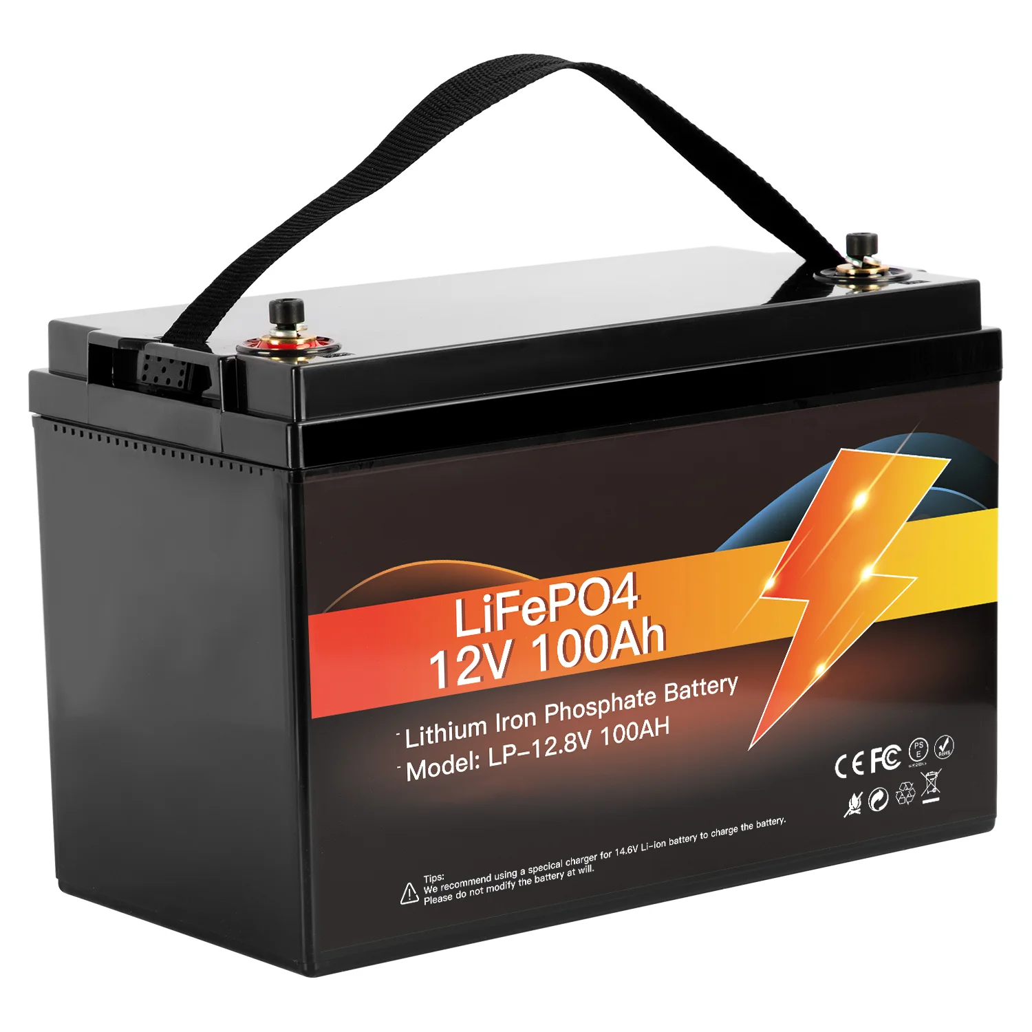 Avepower LiFePO4 Betri ya Nishati ya jua 12.8V 100Ah Lifepo4 Betri 12V Lithium ion Betri Pakiti