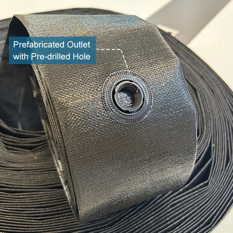 LYPLAST Prefabricated Holes PE Layflat Hose for Drip Irrigation System