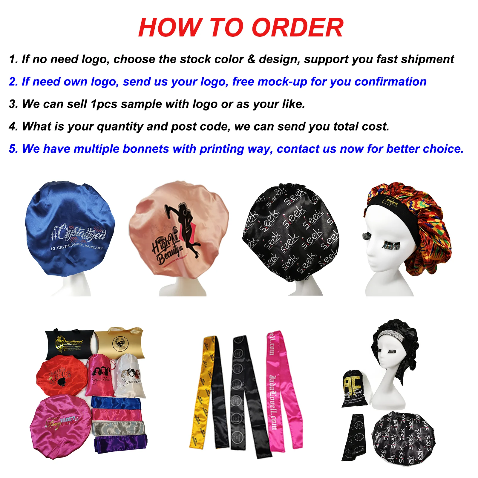 Индивидуальный Логотип высокое качество Послеродовая Женская шапочка для сна дизайнерские атласные накладки